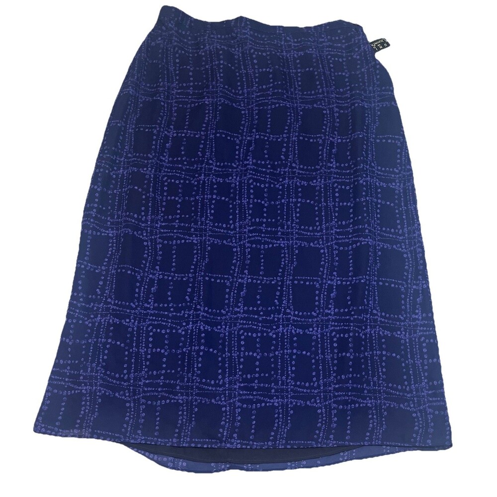 John Paul Richard Lined Patterned Midi Skirt Size 1X NWT Flowy Church Office